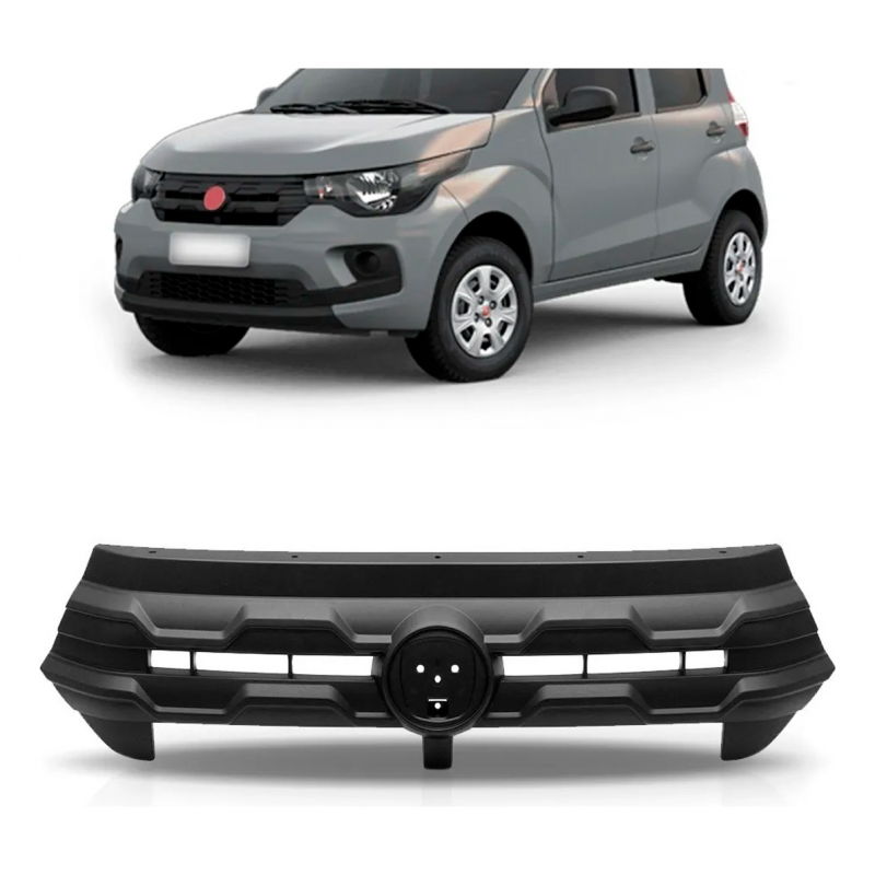 Grade Do Radiador Original Mobi 2017 A 2020 Preta Texturizada