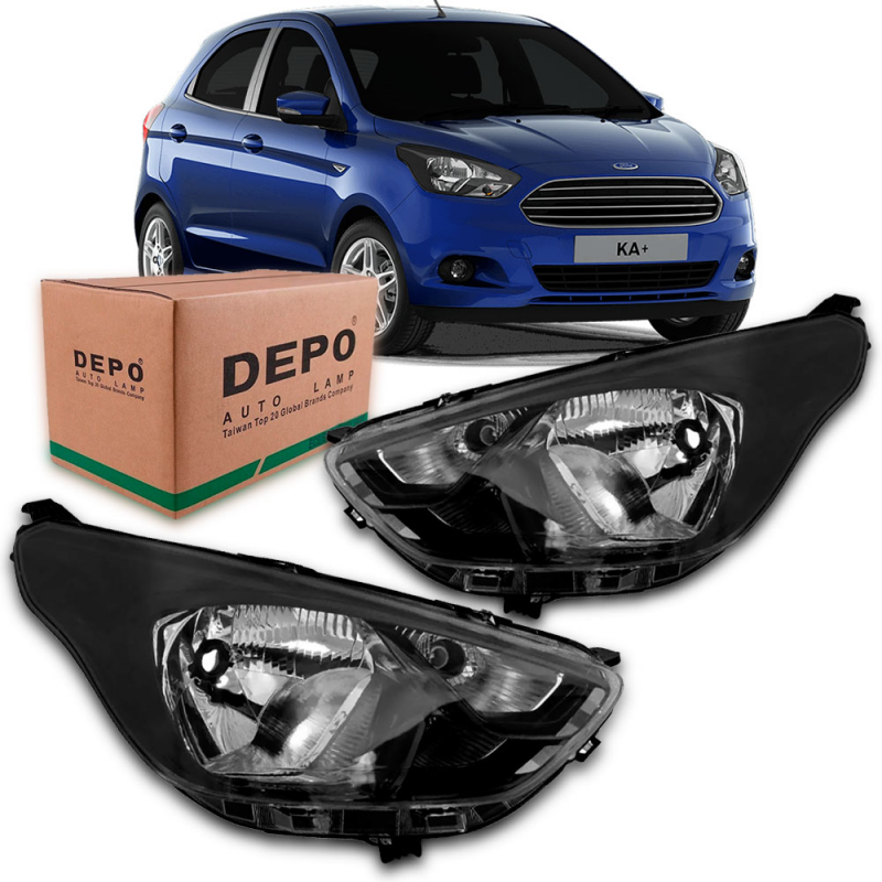 Farol Ka 2019 A 2022 Lado Esquerdo Mascara Negra (066685)