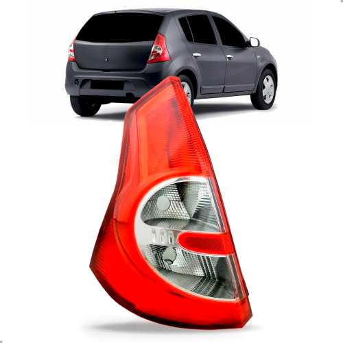 Lanterna Sandero 2008 A 2011 5p Lado Esquerdo Cristal Aft