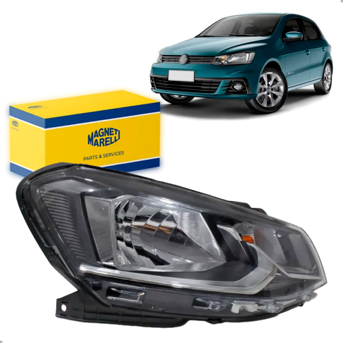 Farol Gol Voyage G7 2016 A 2018 Lado Direito Cromado