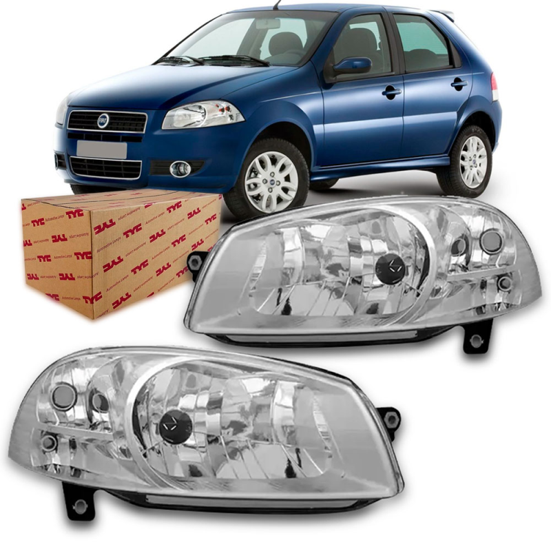 Farol Original Palio 2008 A 2012 Siena El 2008 A 2016 Strada Working 2014 A 2020 Lado Direito Cromado (r24852)