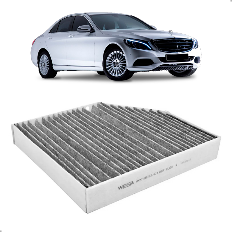 Filtro De Ar Da Cabine C180 1.6 2015 A 2020 C200 2.0 2013 Com Carvao