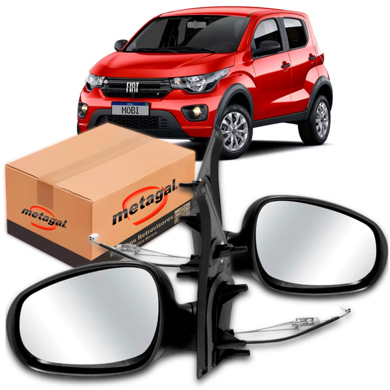 Retrovisor Original Mobi 2016 A 2022 Lado Direito Manual Com Pisca