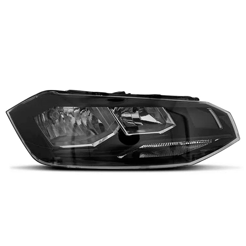 Farol Original Polo Virtus 2017 A 2022 Lado Esquerdo Friso Preto C/ Luz De Posicao