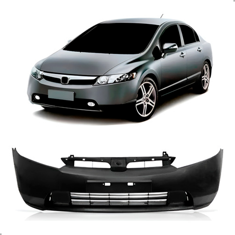 Parachoque Dianteiro Civic 2006 A 2008 Para Pintura S/ Ressalto De Placa Sem Furo (r21881)