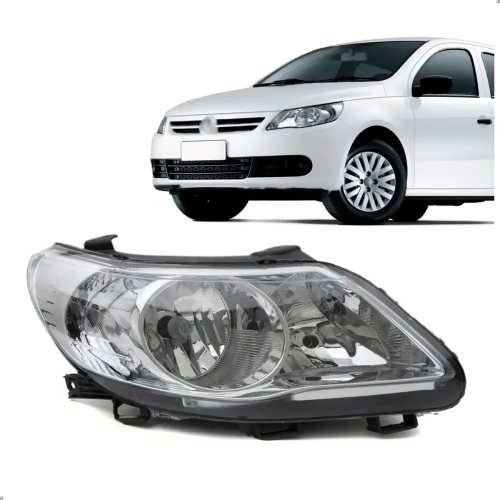 Farol Original Gol Saveiro Voyage G5 2009 A 2012 Lado Direito Foco Duplo Cromado Cup. Tela