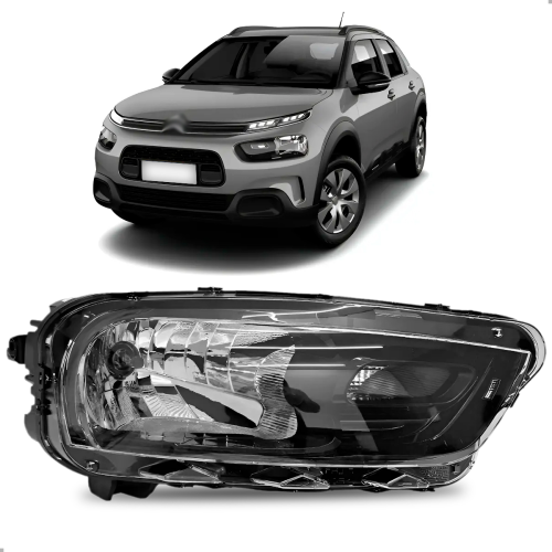 Farol Original Citroen C4 Cactus 2023 A 2024 Lado Direito Mascara Negra
