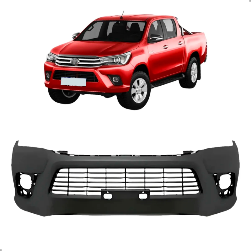Parachoque Dianteiro Hilux Pickup 4x4 2016 A 2020 Para Pintura Com Grade (c062312)