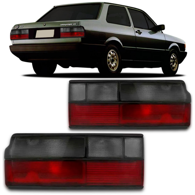 Lanterna Traseira Voyage 1991 A 1995 Lado Esquerdo Fume Plastico