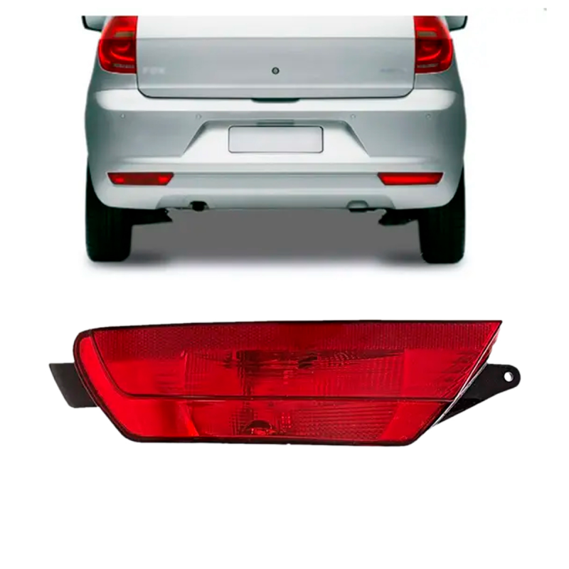 Refletor Do Parachoque Traseiro Novo Fox 2010 A 2014 Lado Esquerdo C/ Neblina Rubi Plastico