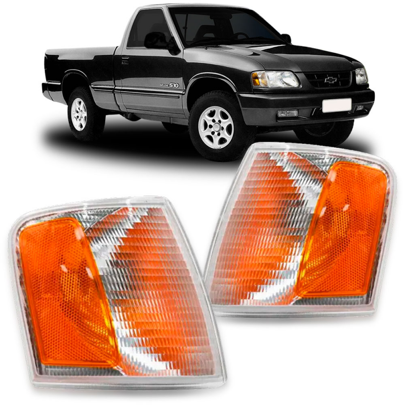 Lanterna Dianteira Pisca S10 Blazer 1995 A 2000 Lado Esquerdo Ambar Plastico
