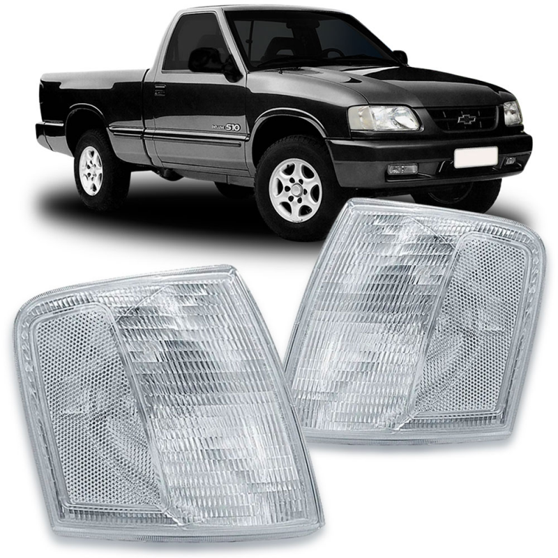 Lanterna Dianteira Pisca S10 Blazer 1995 A 2000 Lado Esquerdo Cristal Plastico