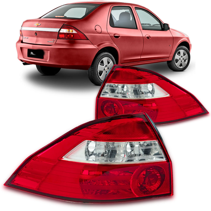Lanterna Traseira Prisma 2007 A 2012 Lado Direito Cristal