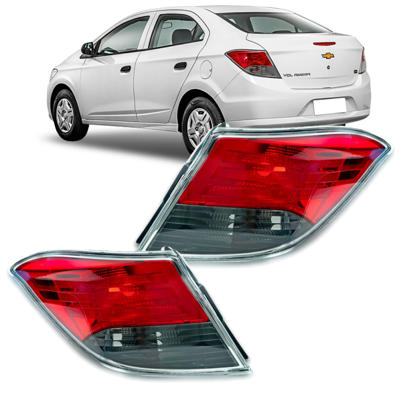 Lanterna Traseira Prisma 2013 A 2016 Lado Esquerdo Fume