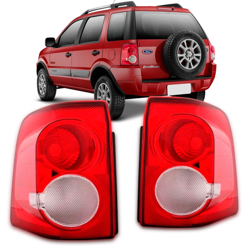 Lanterna Traseira Ecosport 2008 A 2012 Lado Esquerdo Cristal
