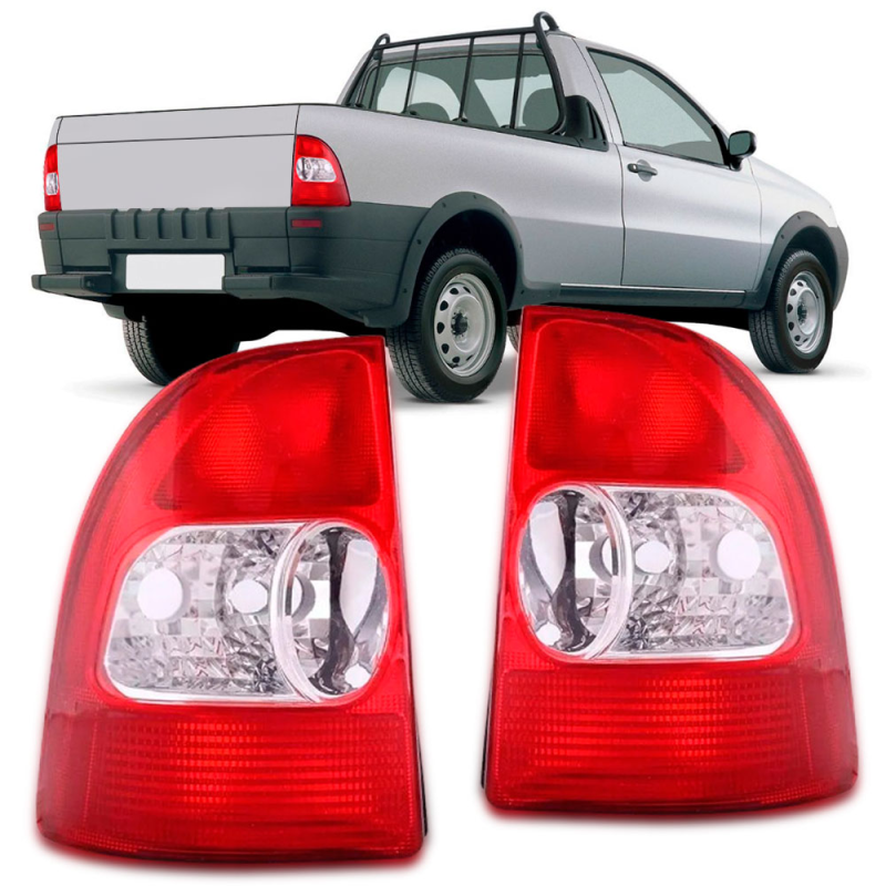 Lanterna Traseira Strada Pickup 2001 A 2006 Lado Esquerdo Cristal