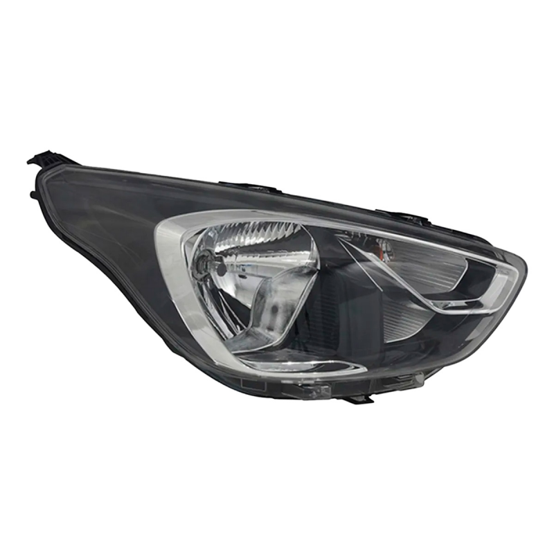 Farol Original Ka 2019 A 2022 Lado Direito Mascara Negra Mold. Cromada Recuperado