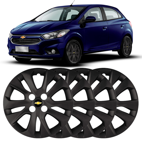 Calota Onix Prisma 2014 A 2016 Preto Fosco Aro 15
