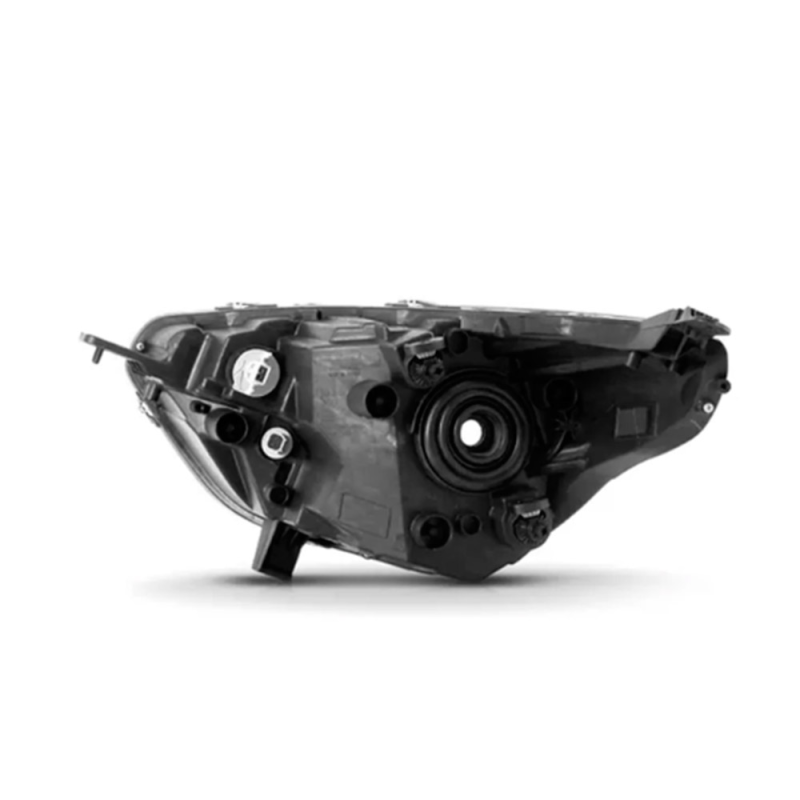 Farol Ka 2019 A 2022 Lado Esquerdo Mascara Negra Mold. Cromada