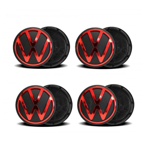 Subcalota Vw 51mm. Nivus  Com Logo Injetado Vermelho MetÁlico  (garra Original)