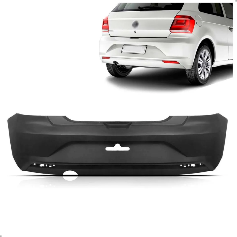 Parachoque Traseiro Gol G7 G8 2017 A 2018 Para Pintura C/furo Refletor