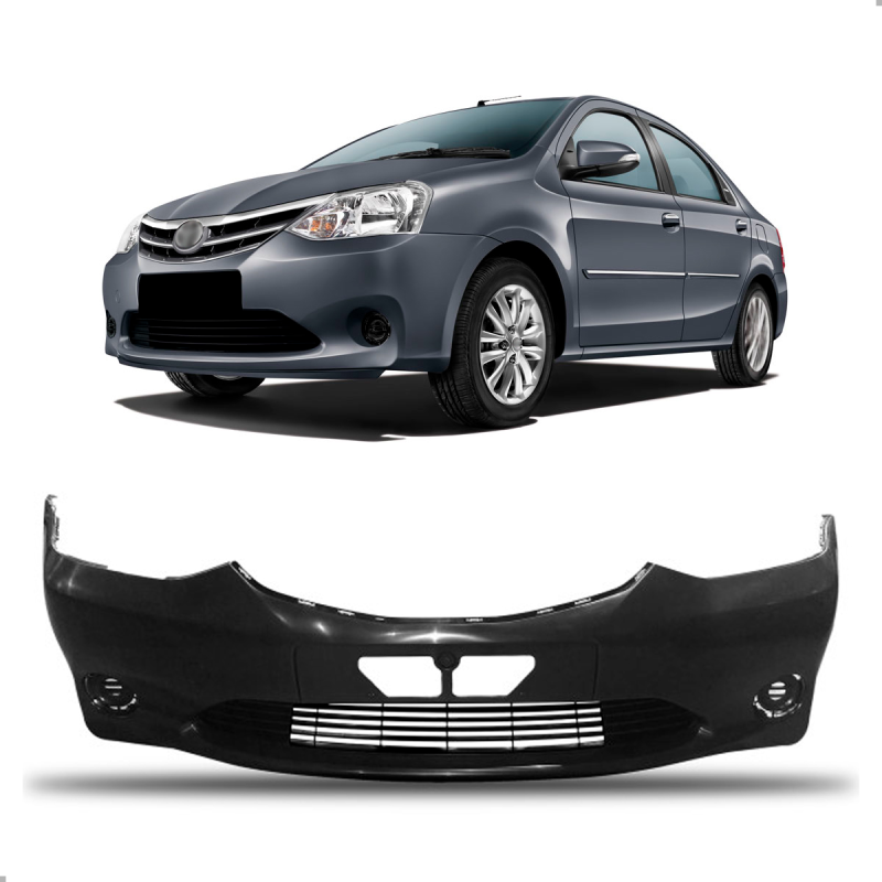 (r23232) Parachoque Dianteiro Toyota Etios Ano 2012 A 2016 Com Grade Preto