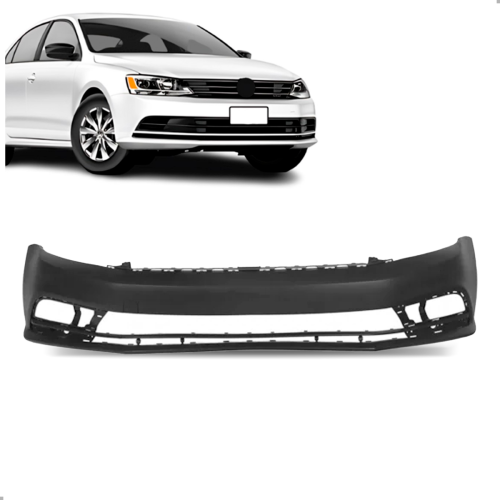 Parachoque Dianteiro Jetta 2015 A 2018 S/ Furo Sensor Preto Liso (r24463)