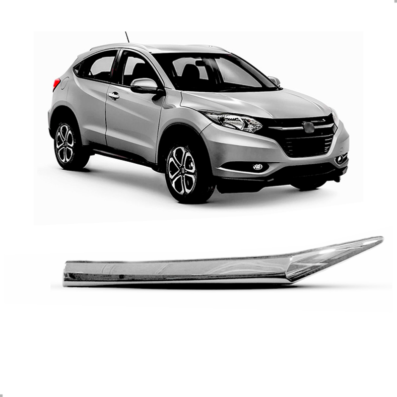 Moldura Da Grade Do Radiador Hrv 2015 A 2018 Cromado Lado Esquerdo (r24903)