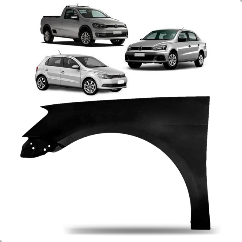 Paralama Gol Saveiro Voyage G6 G7 2013 A 2018 Lado Esquerdo Preto (r21623)