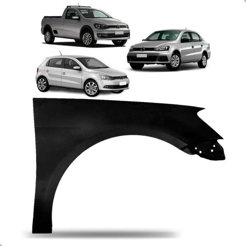 Paralama Gol Saveiro Voyage G6 G7 2013 A 2018 Lado Direito Preto (r21622)