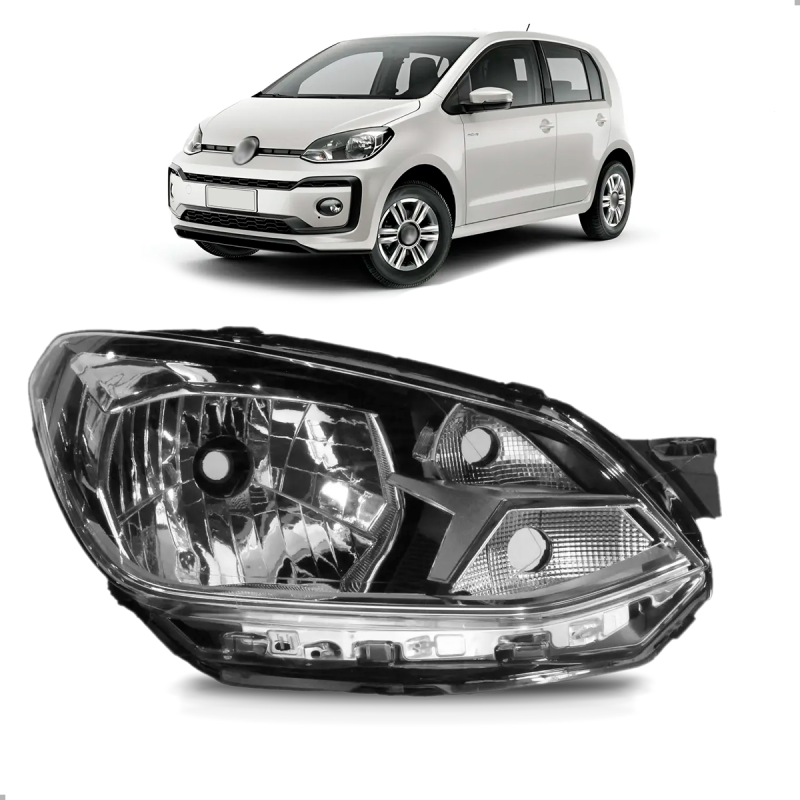 Farol Original Up! 2018 A 2021 Lado Direito Friso Cromado