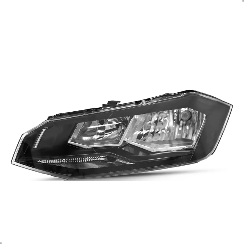 Farol Original Polo Virtus 2018 A 2022 Lado Esquerdo Marcara Negra C/luz Posicao