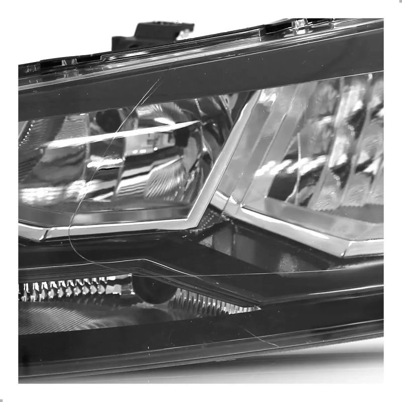 Farol Original Polo Virtus 2018 A 2022 Lado Esquerdo Marcara Negra C/luz Posicao