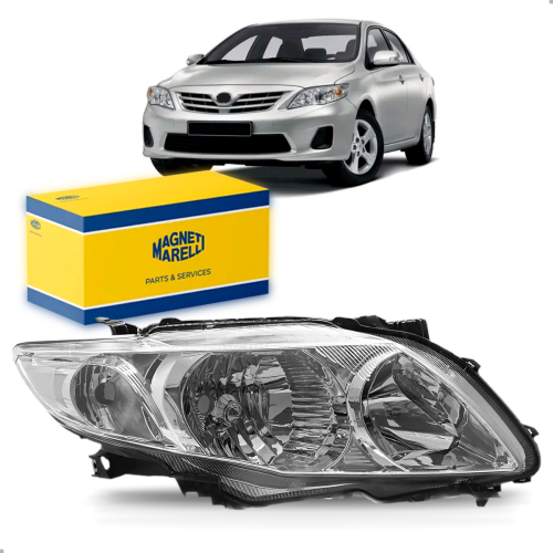 Farol Original Corolla 2009 A 2011 Lado Direito Cromado