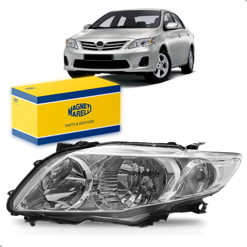 Farol Original Corolla 2009 A 2011 Lado Esquerdo Cromado