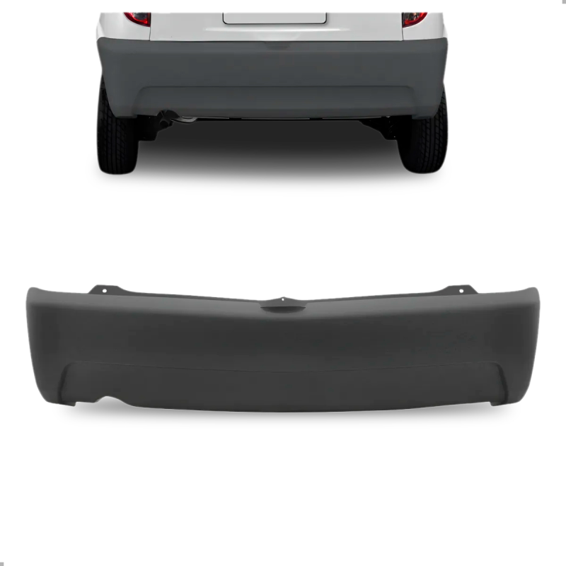 Parachoque Traseiro Celta 2007 A 2016 Cinza Texturizado (c041561)