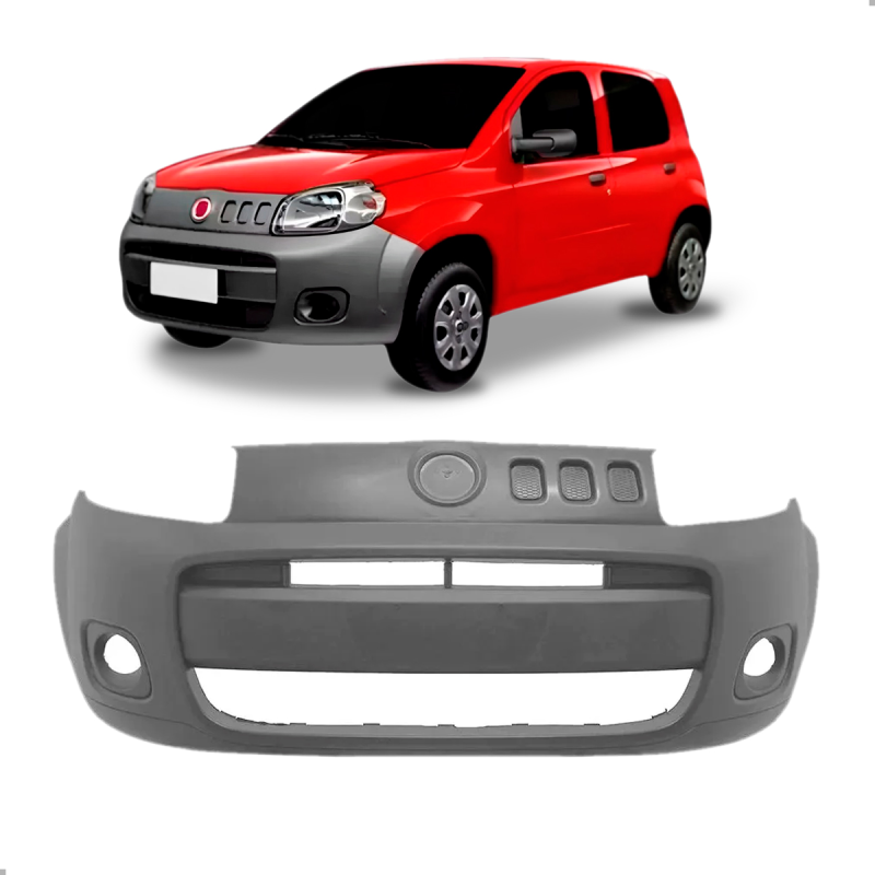 Parachoque Dianteiro Fiorino 2014 A 2022 Cinza Texturizado