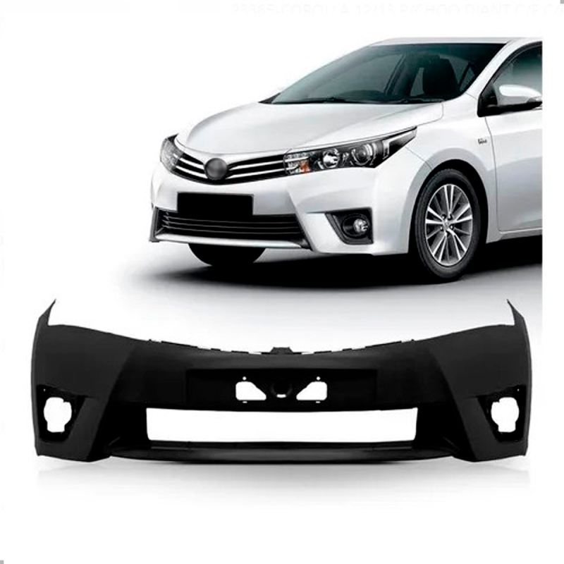 Parachoque Dianteiro Corolla 2014 A 2017 Preto C/ Fressalto