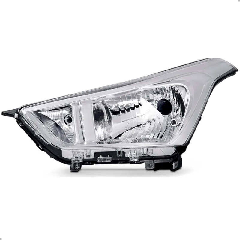 0161033 Farol Original Creta 2017 A 2021 Lado Esquerdo Cromado Regulador Manual