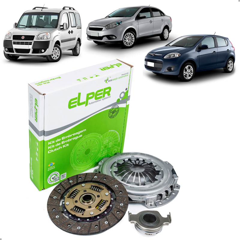 Kit Embreagem Uno 2015 A 2025 Doblo Fiorino Grand Siena Palio Plato Disco E Rolamento