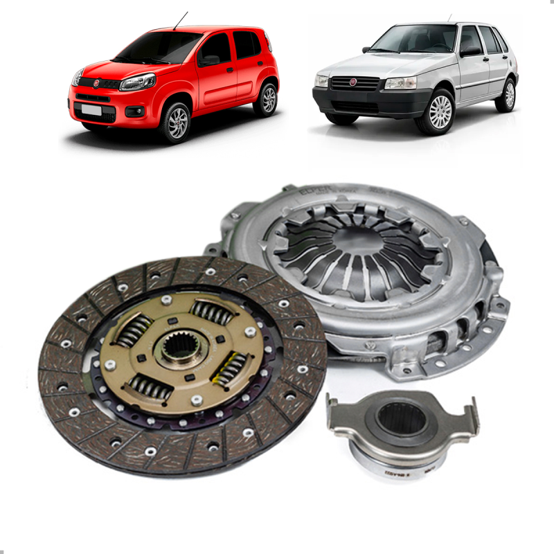 Kit Embreagem Uno 2015 A 2025 Doblo Fiorino Grand Siena Palio Plato Disco E Rolamento