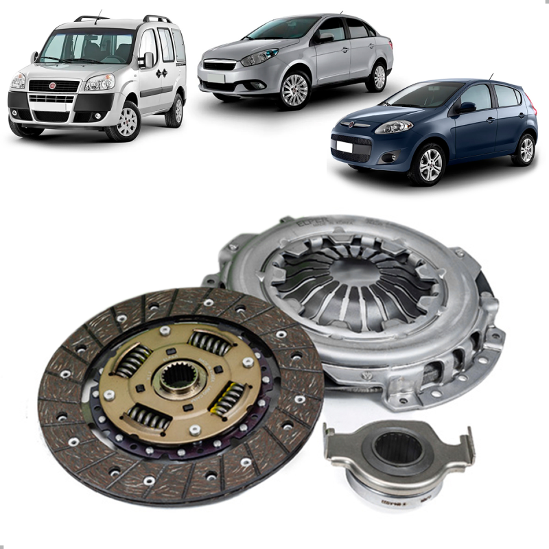 Kit Embreagem Uno 2015 A 2025 Doblo Fiorino Grand Siena Palio Plato Disco E Rolamento