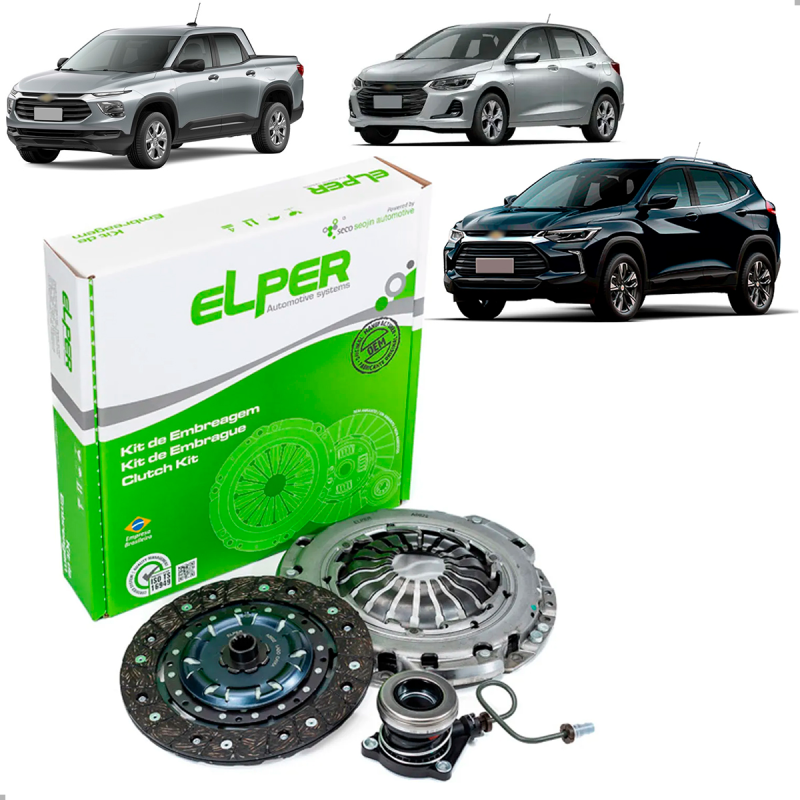 Kit Embreagem Onix Tracker Montana 1.0 Turbo 2019 A 2025 Automatico Disco Plato E Atuador Hidraulico