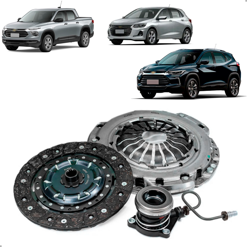 Kit Embreagem Onix Tracker Montana 1.0 Turbo 2019 A 2025 Automatico Disco Plato E Atuador Hidraulico