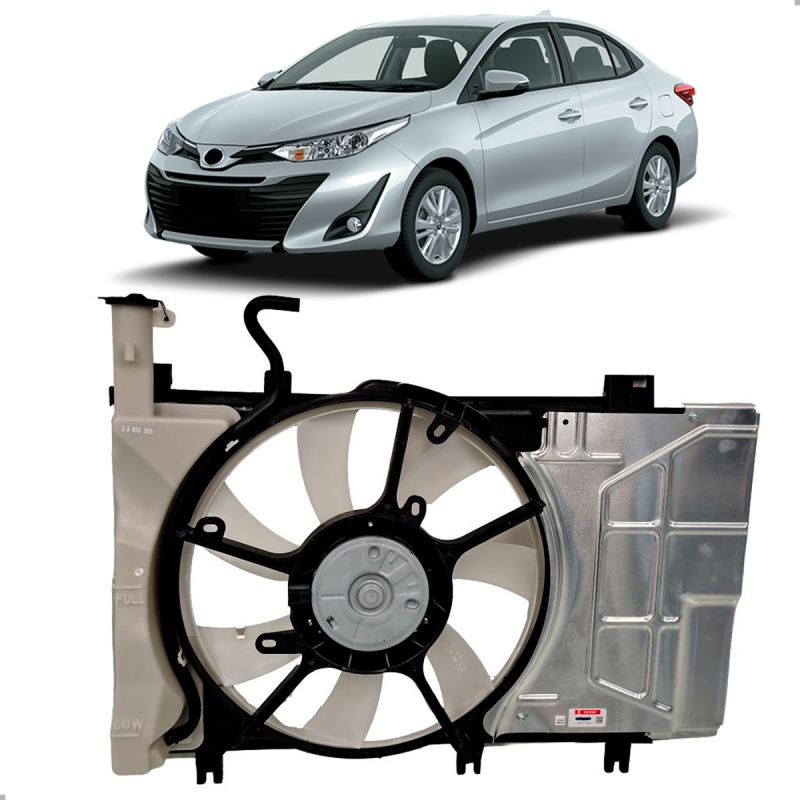Eletroventilador Yaris Hatch E Sedan 1.3 1.5 Flex Manual E Cvt 2018 A 2021