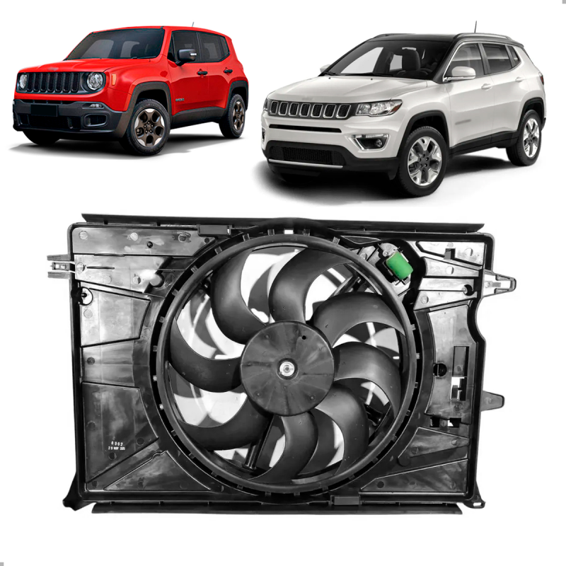 Eletroventilador Toro 1.8 2015 A 2021 2.4 2016 A 2019 Compass 2.0 Diesel E Flex 2016 A 2022 Renegade Flex Manual E Autom