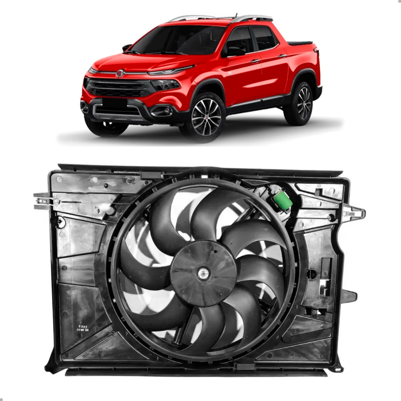 Eletroventilador Toro 1.8 2015 A 2021 2.4 2016 A 2019 Compass 2.0 Diesel E Flex 2016 A 2022 Renegade Flex Manual E Autom