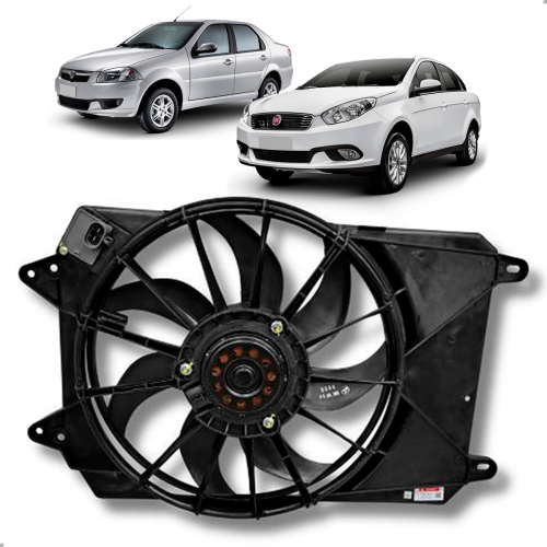 Eletroventilador Strada 1.6 Manual 2012 A 2019 Siena 1.6 Flex Automatiza 2017 A 2019 Grand Siena 1.6 Flex Automatizada