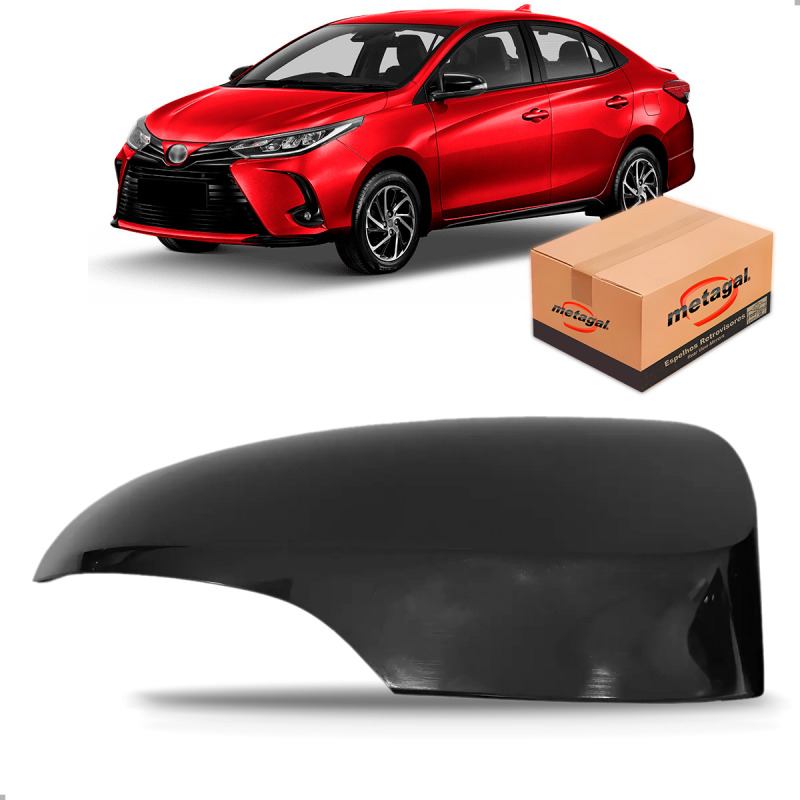 Capa Retrovisor Yaris 2018 A 2026 Para Pintura Lado Direito