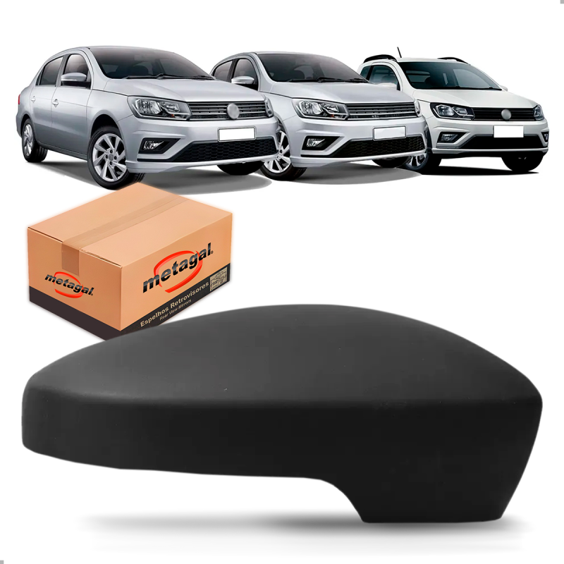 Capa  Retrovisor Up 2014 A 2022 Fox Voyage Saveiro G6 G7 G8 Com Furo Para Pintura Direito